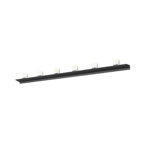 2854.25-LW Sonneman Votives Systems 6' LED Wall Bar with Satin Black Finish