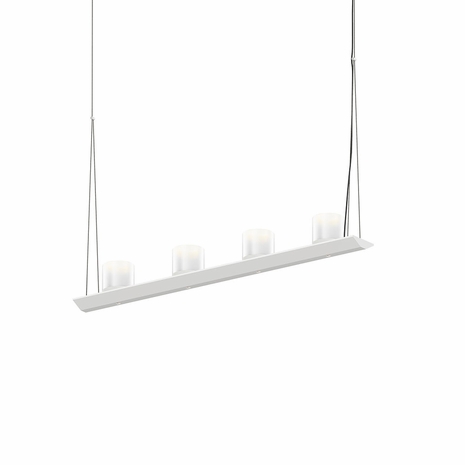 2857.03-LW Sonneman Votives Systems 3' LED Bar Pendant with Satin White Finish