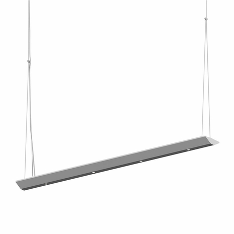 2857.16-FD Sonneman Votives Systems 3' LED Bar Pendant with Bright Satin Aluminum Finish