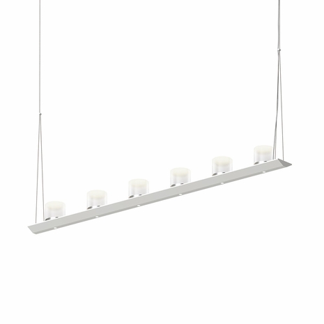 2858.03-LW Sonneman Votives Systems 4' LED Bar Pendant with Satin White Finish