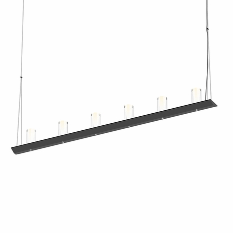 2858.25-SC Sonneman Votives Systems 4' LED Bar Pendant with Satin Black Finish