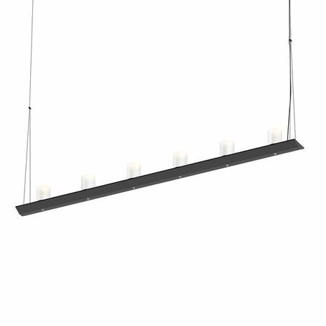 2858.25-SW Sonneman Votives Systems 4' LED Bar Pendant with Satin Black Finish