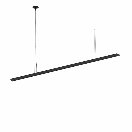 2859.25-FD Sonneman Votives Systems 6' LED Bar Pendant with Satin Black Finish