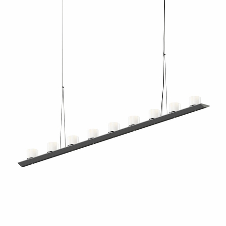 2859.25-LW Sonneman Votives Systems 6' LED Bar Pendant with Satin Black Finish