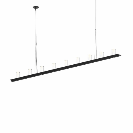 2859.25-SC Sonneman Votives Systems 6' LED Bar Pendant with Satin Black Finish