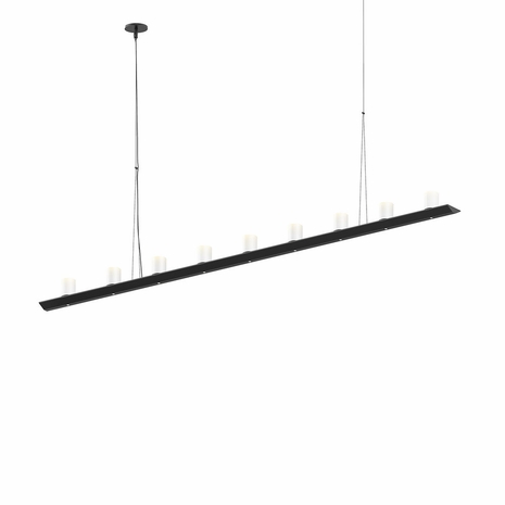 2859.25-SW Sonneman Votives Systems 6' LED Bar Pendant with Satin Black Finish