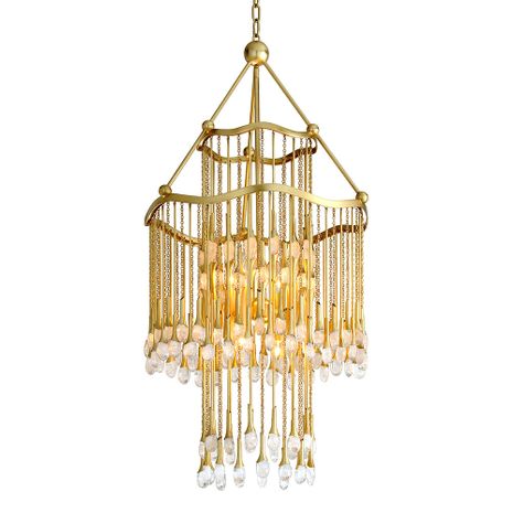 286-08-GL Corbett Lighting Kiara 8 Lt. Chandelier with Gold Leaf Finish