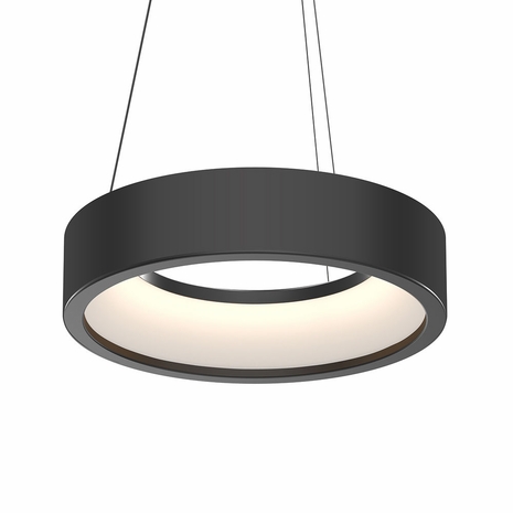 2862.25 Sonneman Tromme Architectural 18" Short LED Pendant with Satin Black Finish