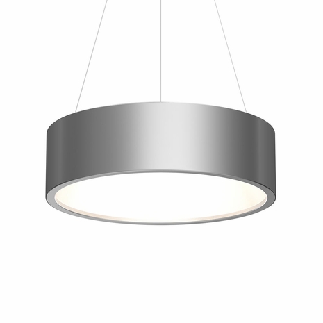 2865.16 Sonneman Tromme Architectural 24" LED Pendant with Bright Satin Aluminum Finish