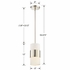 290-PN Crystorama Libby Langdon Grayson 1 Light Polished Nickel Mini Pendant