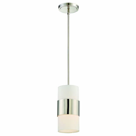 290-PN Crystorama Libby Langdon Grayson 1 Light Polished Nickel Mini Pendant