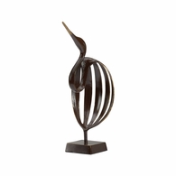 291629 Wildwood 18.5in. Metal Stylized Crane with Hand Finished Finish