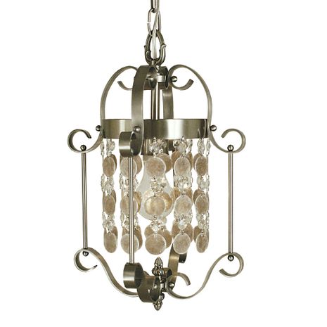 F-2921 Framburg 1-Light Brushed Nickel Naomi Mini Chandelier