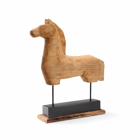 292516 Wildwood Lamps Horse - Natural Wood/Black Finish