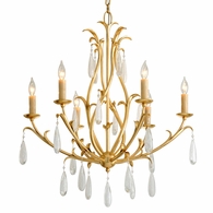293-06-GL Corbett Lighting Prosecco 6 Lt. Chandelier with Gold Leaf Finish