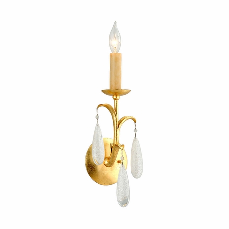 293-11-GL Corbett Lighting Prosecco 1 Lt. Wall Sconce with Gold Leaf Finish