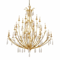 293-724-GL Corbett Lighting Prosecco 24 Lt. Chandelier with Gold Leaf Finish