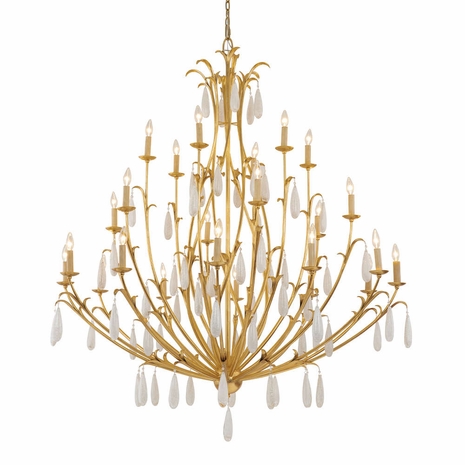 293-724-GL Corbett Lighting Prosecco 24 Lt. Chandelier with Gold Leaf Finish