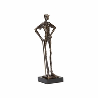 293875 Wildwood 12in. Metal Musing Golfer with Old Bronze Finish