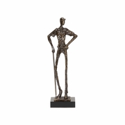 293875 Wildwood 12in. Metal Musing Golfer with Old Bronze Finish