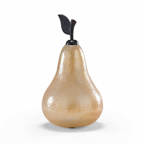 294287 Wildwood Lamps Pear in Peach Lustre Dimpled Glass