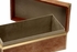295604 Cheryl Luckett 5in. Hair On Hide/Metal Boxed in - Tan with Brass Finish