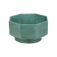 295808 Denise Mcgaha 8in. Ceramic Markus Bowl with Marine Reactive Glaze Finish
