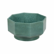295808 Denise Mcgaha 8in. Ceramic Markus Bowl with Marine Reactive Glaze Finish