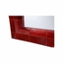 295837 Denise Mcgaha 54in. Hair On Hide/Wood Taurus Wall Mirror - Red with Plain Finish