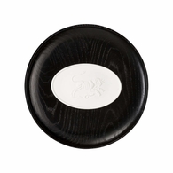 295844 Denise Mcgaha 12in. Wood/Plaster Toro Framed Intaglio I with Black/Matte White Finish
