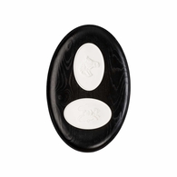 295847 Denise Mcgaha 18.5in. Wood/Plaster Caballo Framed Intaglios with Black/Matte White Finish