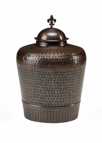 297051 Wildwood Lamps Covered Jar - Old Copper Patina Finish