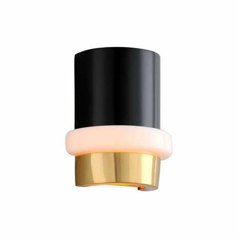 299-11 Corbett Solid Brass 1 Light Beckenham Wall Sconce with Vintage Polished Brass/Black Brass Finish