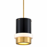 299-42 Corbett Lighting Beckenham 1 Lt. Pendant with Vintage Polished Brass/Black Brass Finish