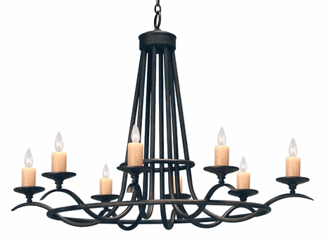 2A01-0770-48-OVAL 2nd Ave Lighting Octavia Chandelier - Honey Amber