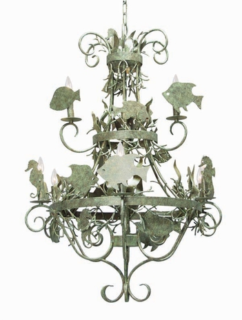 2A01-0802-32 2nd Ave Lighting De La Mar Chandelier