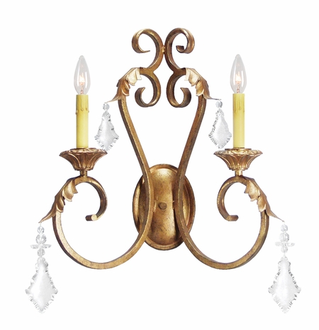 2A75835-2-X 2nd Ave Lighting Josephine Sconce W/crystal