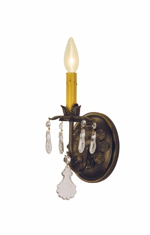 2A75896-1-X 2nd Ave Lighting Chantilly Sconce W/crystal