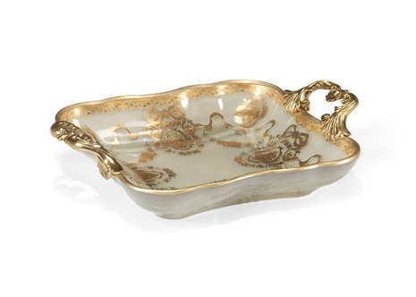 300053 Wildwood Glass Hand Painted Tray