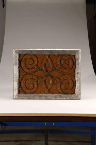 300359 Wildwood Lamps Wall Panel in Iron And Wood-Olde Silver