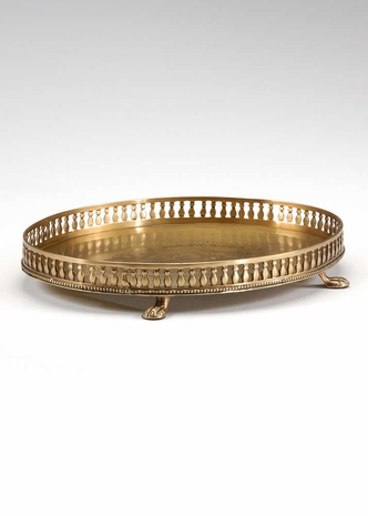 300386 Wildwood Lamps Footed Oval Tray