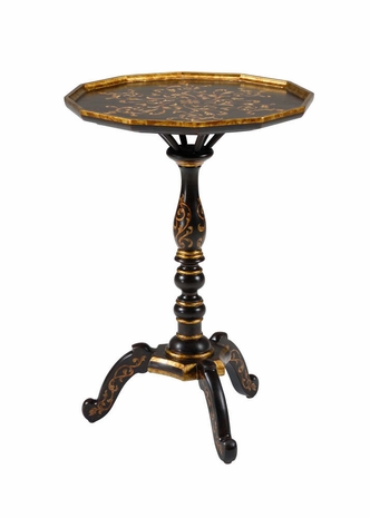 300414 Wildwood Lamps Tripod Table - Wood Finish