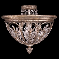 300440 Fine Art Lighting Winter Palace 18"W Round Semi-Flush Mount with Silver Finish