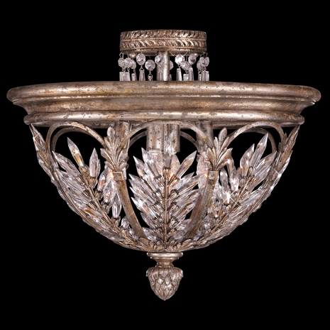 300440 Fine Art Lighting Winter Palace 18"W Round Semi-Flush Mount with Silver Finish