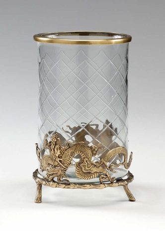 300473 Wildwood Lamps Cut Crystal Flower Vase