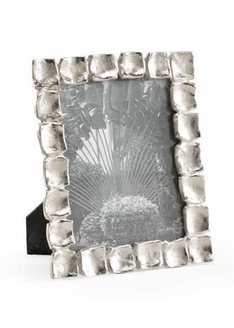 300707 Wildwood 12in. Cast Aluminum/Glass Shoe Buckle Frame (8x10) with Patinated/Clear Finish
