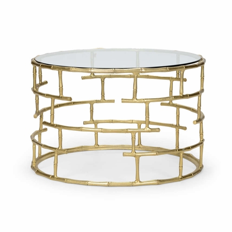 300718 Wildwood Lamps Ginger Cocktail Table - Old Gold Finish Finish