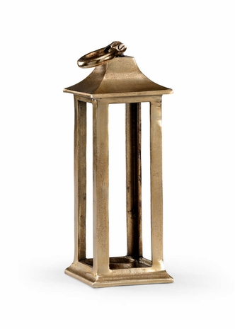 300803 Wildwood Cast Metal Old Bronzed Finish Lantern Candleholder