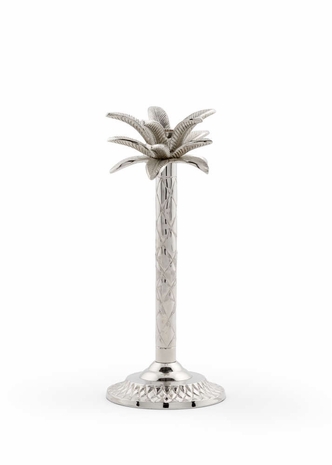 300840 Wildwood Brass Antique Nickel Palm Candlestick