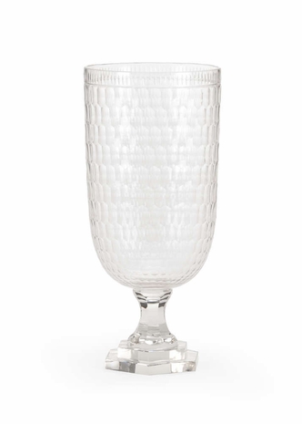 300845 Wildwood Crystal Clear Tall Thumbprint Candle Stand